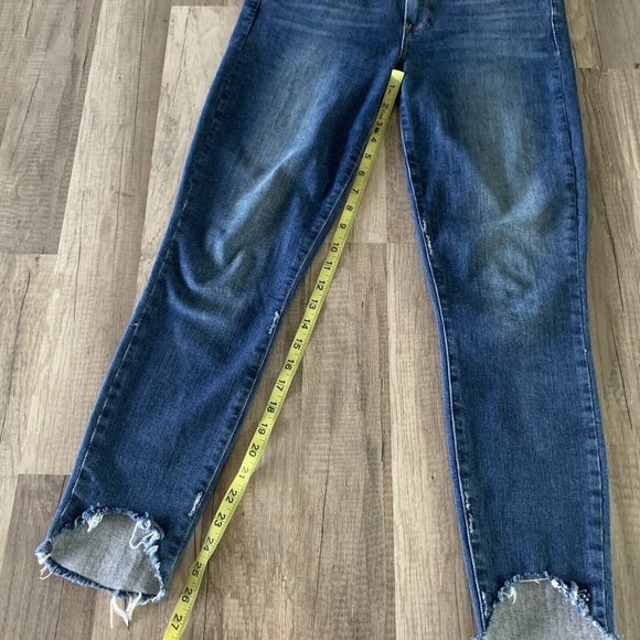 Paige Women's Verdugo Crop Raw Fringe Hem Size 29 Stretchy Skinny - Picture 6 of 10